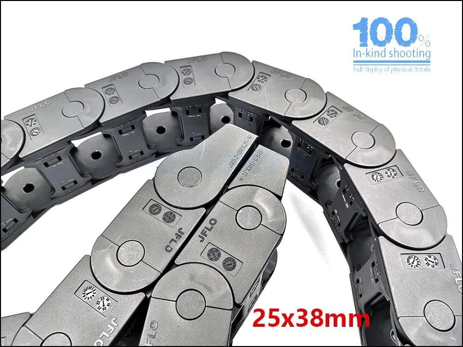 JFLO 1Meter 25x25 25x38 25x50 25x57 25x77mm Wire Carrier cable Drag chain Bridge type open of both side Towline Free shipping 47