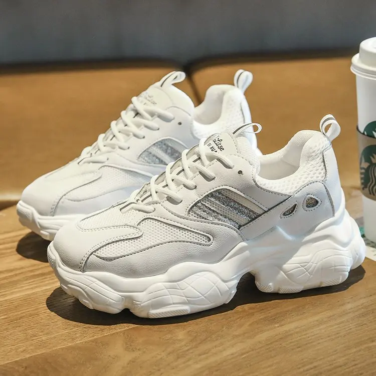 

NS Dad Shoes Women's 2019 New Style Spring Network Red Fire Thick Bottomed Mesh Students Korean-style Casual Transport