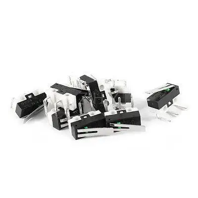 

10 Pcs AC 125V 3A SPDT Short Lever Arm Momentary Micro Switch