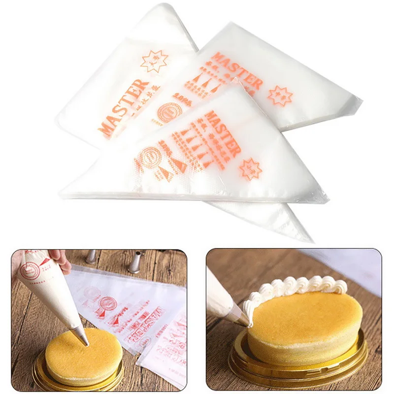 100Pcs Disposable Pastry Bag Piping Cake Pastry Cupcake Decorating Bags 3 Size