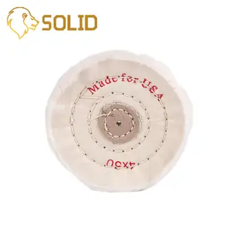 

100mm Cotton Polishing Wheel Cloth Buffing Wheel Bore 4mm Arbor Buffer Mirror Polish White Round Wheel Abrasive Tools 5Pcs/Set