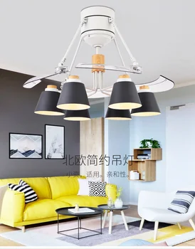 

LED Ceiling Fan Light Takeoff Fan Creative Room Fan Modern Minimalism Invisible Ceiling Fans with Lights