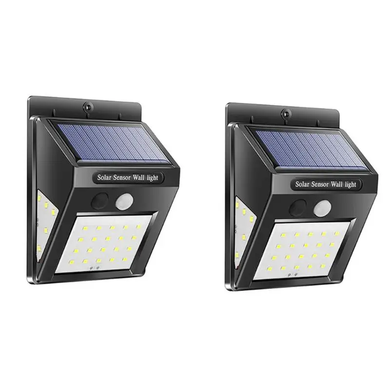 30LED/40LED лампа, подзаряжающаяся на солнце наружная садовая лампа украшение PIR датчик движения ночная безопасность настенный светильник водонепроницаемый - Испускаемый цвет: 30led