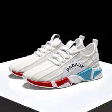 Мужские модные сетчатые кроссовки в стиле пэчворк; полосатые спортивные кроссовки на плоской подошве; удобные повседневные легкие классические кроссовки