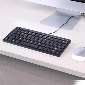 

Wire Keyboard Ultra-Thin Quiet Small Size 78 Keys Mini Multimedia Usb Keyboard For Laptop Pc For Notebook PC Gamer Home Office