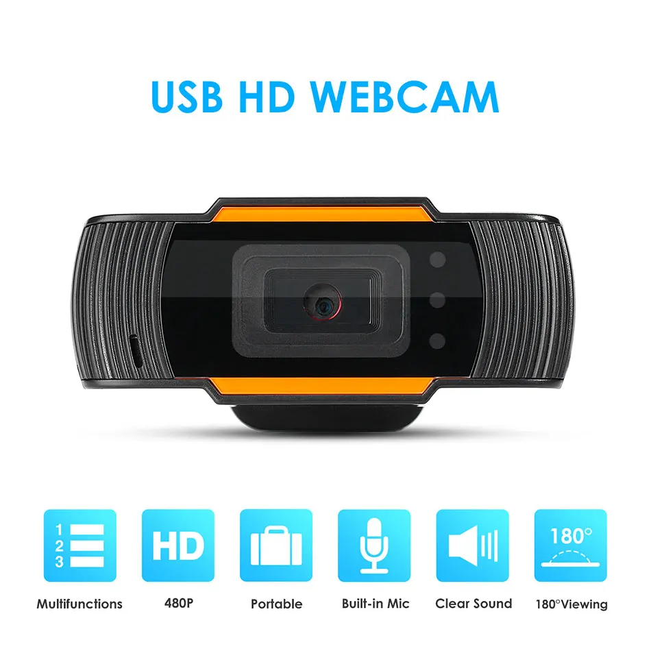 Запись ПК камера компьютер веб-камера 480/720/1080P широкоугольный USB 2 0 видео запись