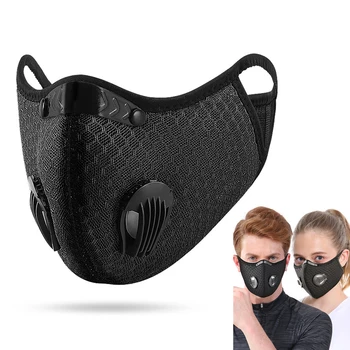 

Anti-haze PM2.5 double breathing valve without filter Anti Dust Washable Sports Outdoor Mouth Masks Safety protection dust mask