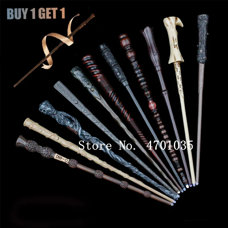 17 sortes de baguettes magiques potiers Cosplay Sirius Hermione Dumbledore Harried baguette lumineuse magique de haute qualité avec Mini cadeau Ron