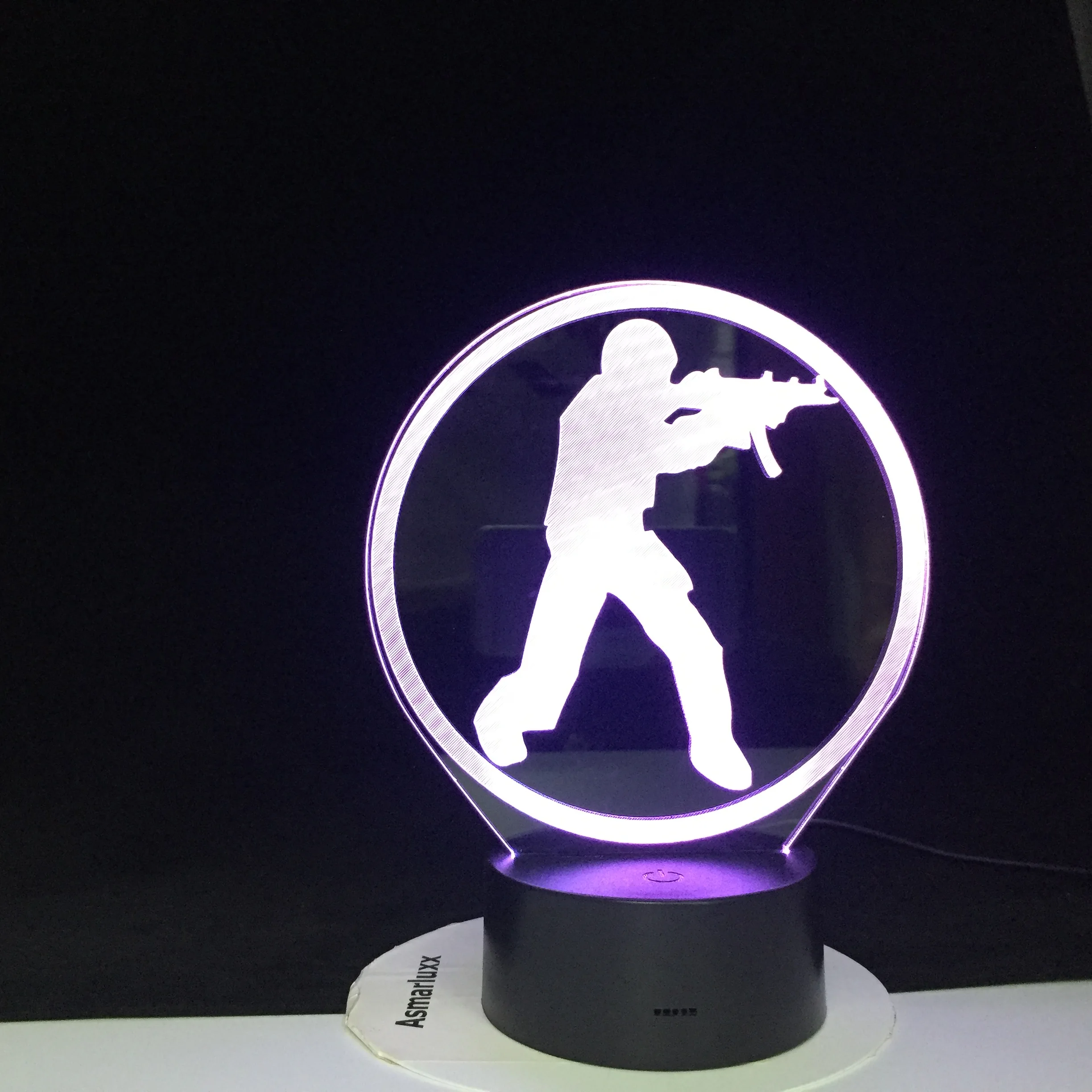 3D Lamp Soldier Colorful Touch Gradual Led Visual Usb Night Light Home Decoration Desk Lamp Lovely Cartoon Children's Toys 2791