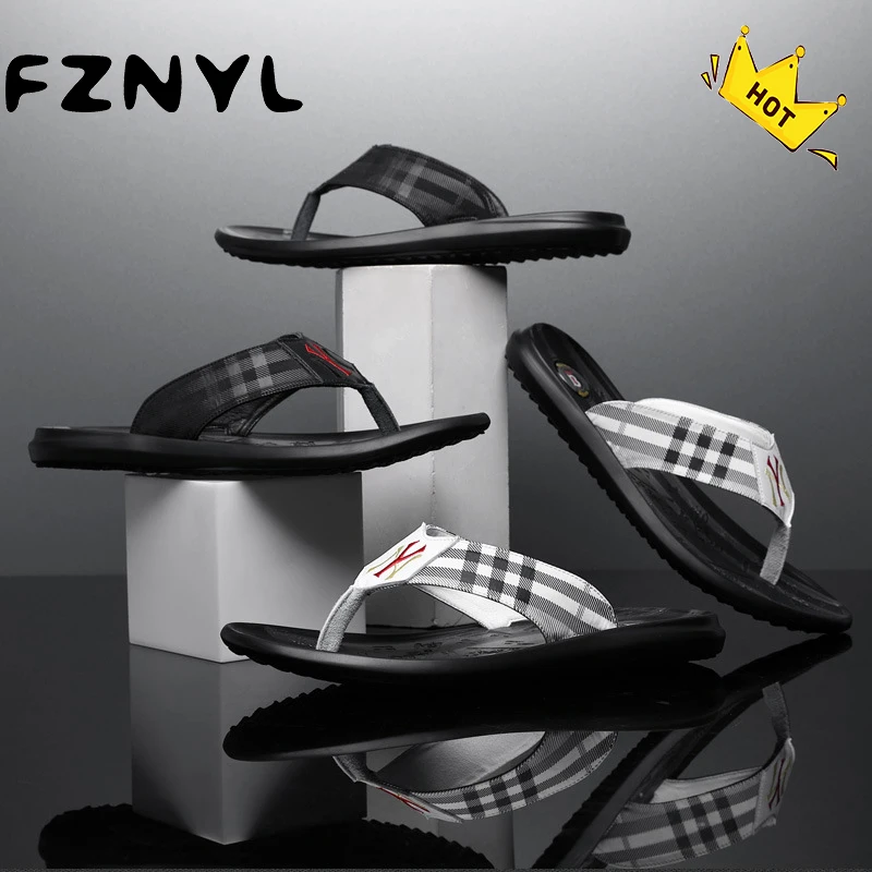 

FZNYL2020 summer Korean version of the tide slippers men's non-slip feet large size flip-flops slippers slippers toe beach shoes