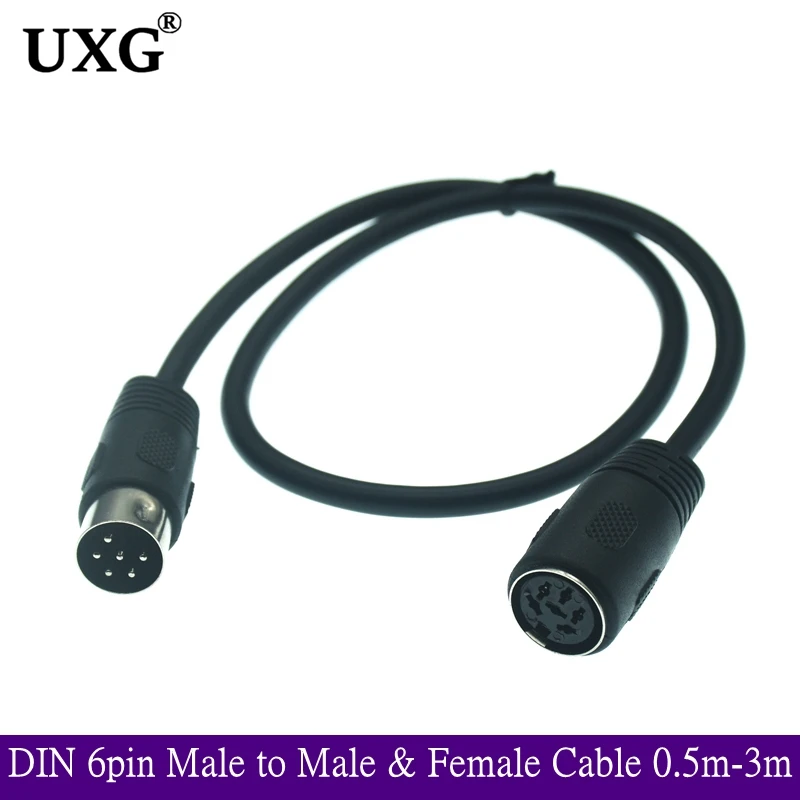 DIN-6pin-Male-to-Male-Female-Cable-Adapter-Connector-Big-Din-6pin-audio ...