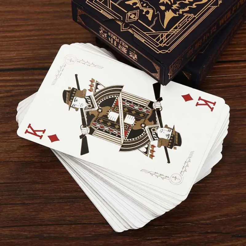 54pcs/set Paper Werewolves Poker Card Deck Playing Cards Poker Set Family Party Board Game Playing Cards Beautiful Present Collection Pokers