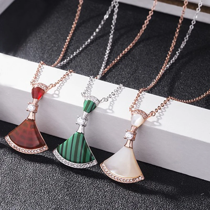 Original Brand Stainless Steel Bvl Necklace Pendant Fashion Jewelry Lady Necklace Lovers Christmas Gift