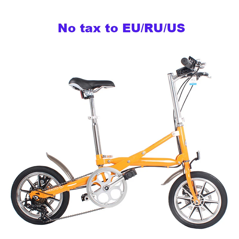 Bicicleta plegable de aleación de aluminio de 14 pulgadas, ligera de 7 velocidades, se puede empujar después de una bicicleta de aluminio plegable| Bicicleta| - AliExpress