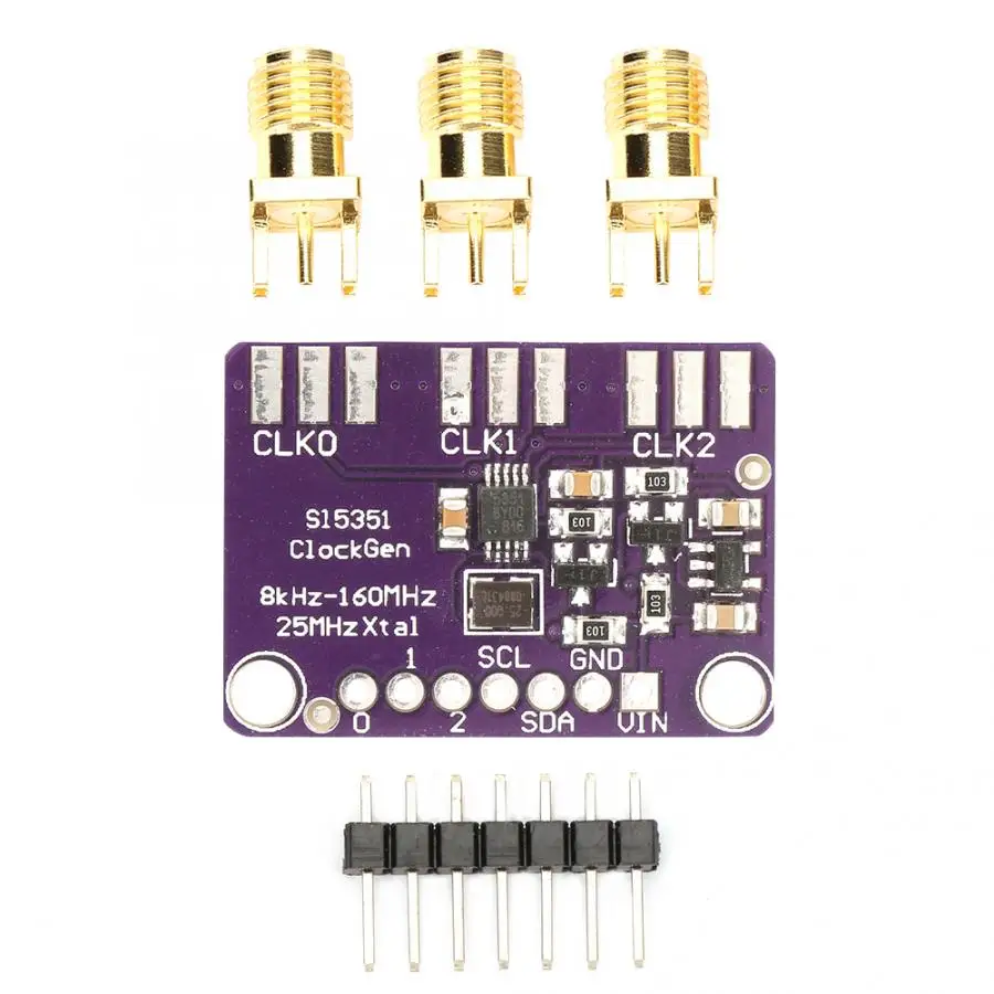Si5351 I2C 25 МГц высокочастотная плата генератора модуль 8 кГц до 160 МГц разъем терминала