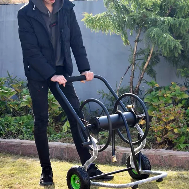 ALWAYSME Heavy-Duty Hose Reel Garden Cart