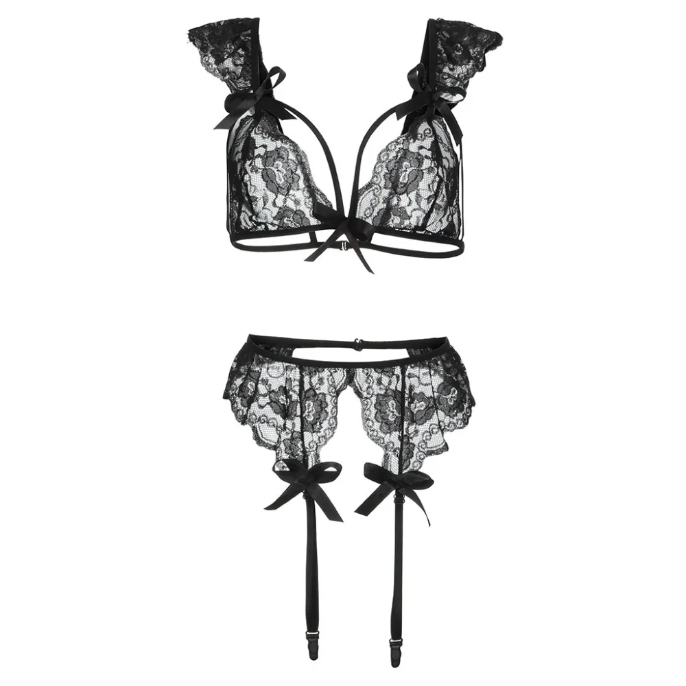 Цельное сексуальное нижнее белье Ночное белье Стринги Babydoll женский кружевной бюстгальтер ночное белье комплект пижамы Babydoll бандаж Unde Ns10