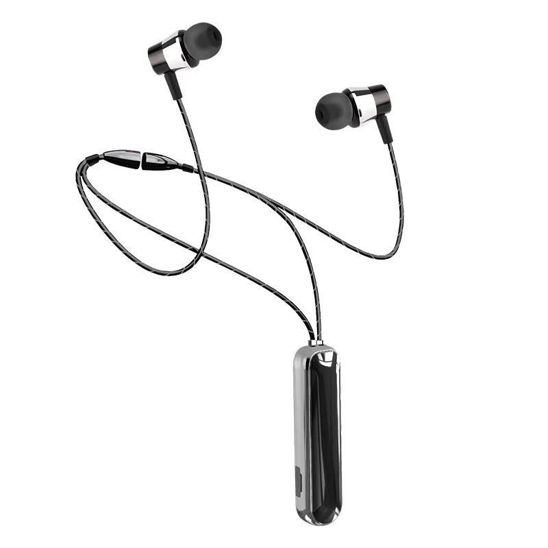 Black2 Bluetooth наушники с автоспуском двойной стерео звук Беспроводные спортивные наушники ожерелье TWS вкладыши пара гарнитуры для влюбленных - Цвет: Black2