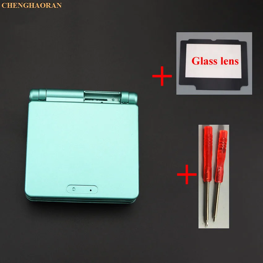 ChengHaoRan 1 комплект зеленый пластиковый корпус Оболочка Чехол для GBA SP Ограниченная серия для Gameboy Advance части - Цвет: glass lens tools