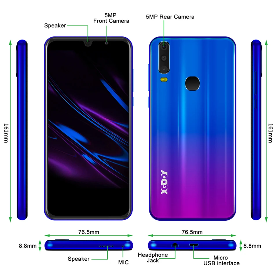 best gaming cellphones XGODY Celular Smartphone Android 8.1 6 Inch MTK6580 Quad Core 2GB 16GB Cell Phone Dual SIM 5MP Camera GPS WiFi 3G Mobile Phones best android cell phone