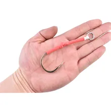 2 шт./упак. супер большие размеры внутренние assist крючки морской big game лодка Троллинг рыболовный крючок с приманкой на Утяжеленный веревкой рыболовных крючков