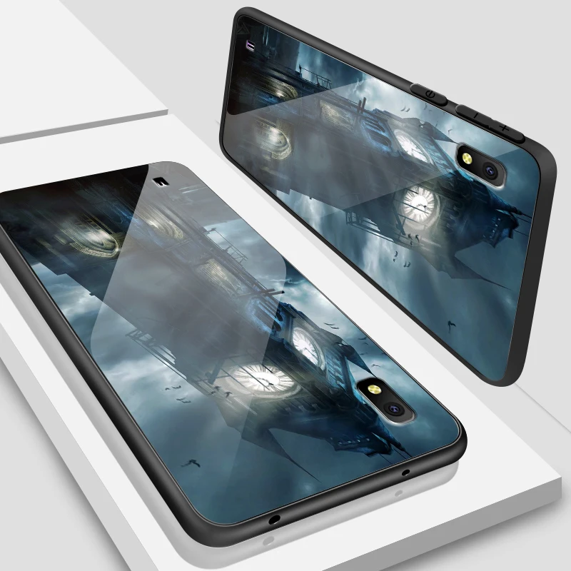 Для samsung Galaxy A10 A20 A30 A40 A50 A6S A70 A8S A80 A90 закаленное Стекло крышка M10 M20 M30 J4Plus Note9 противоударный чехол для телефона - Цвет: W318