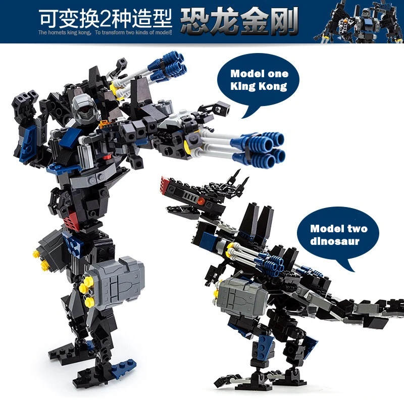 2021 New 2-in-1 Transformation Serie Building Blocks Set Robot Car Truck Model Deformation Gudi Toy for boy compatible with images - 6