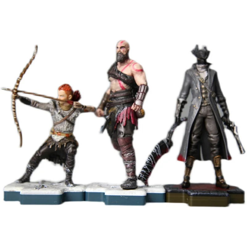 Bloodborne Figure 5 Pollici Kratos And Son Atreus God Of War Bloodborne I Vecchi Cacciatori Falce Action Figure Model Toy Doll Gift