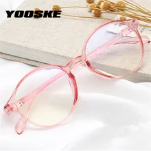 YOOSKE компьютерные очки, синий светильник, блокирующие очки для женщин и мужчин, круглые оптические оправы, прозрачные очки