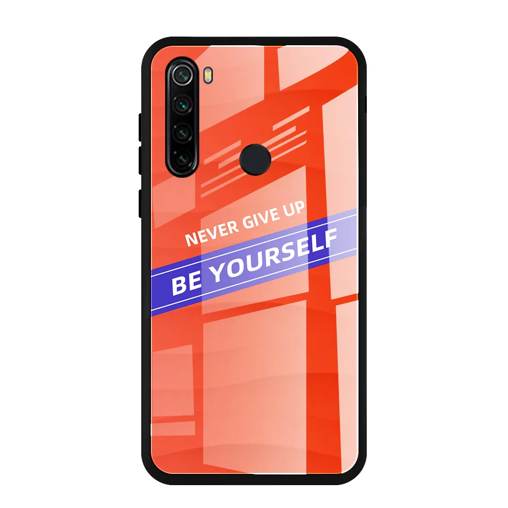 Модный чехол для телефона Xiaomi Redmi Note 8 8pro mi 9 защитная задняя крышка из закаленного стекла мягкий полиуретановый край чехол Coque