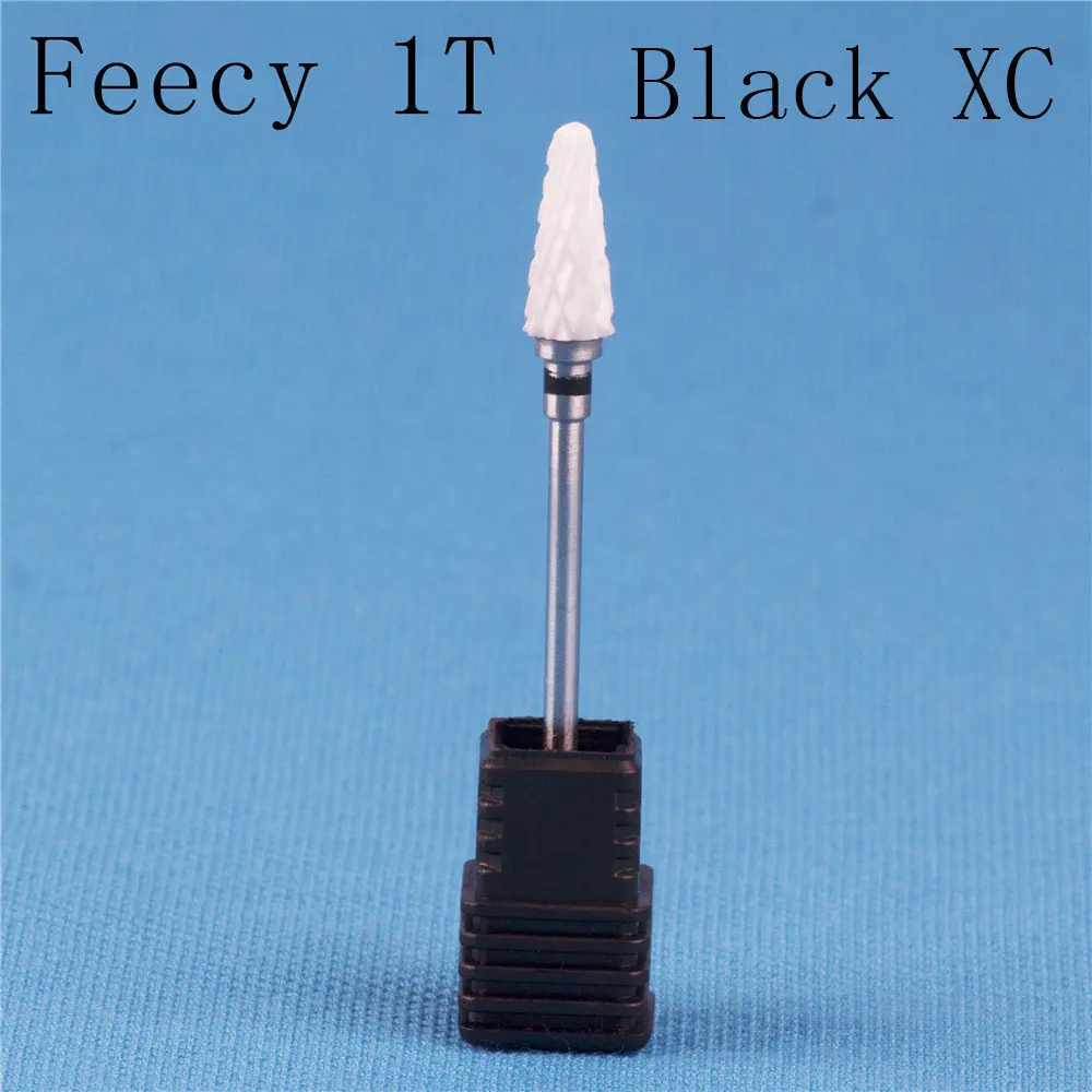 Резак для маникюра, керамические сверла для ногтей, аксессуары для маникюрной машины, вращающиеся электрические пилки для ногтей, инструмент для маникюра, инструмент для дизайна ногтей Feecy - Цвет: Feecy 1T black XC