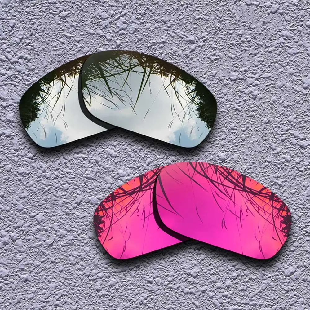 2 пары поляризованных сменных линз для солнцезащитных очков Oakley jawbone-несколько вариантов - Цвет линз: Silver-Purple Red