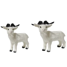 2 предмета плюшевый козлик животных Статуэтка для сада фигурка-Best Art предметы интерьера для дома и улицы дома или в офисе, S& L