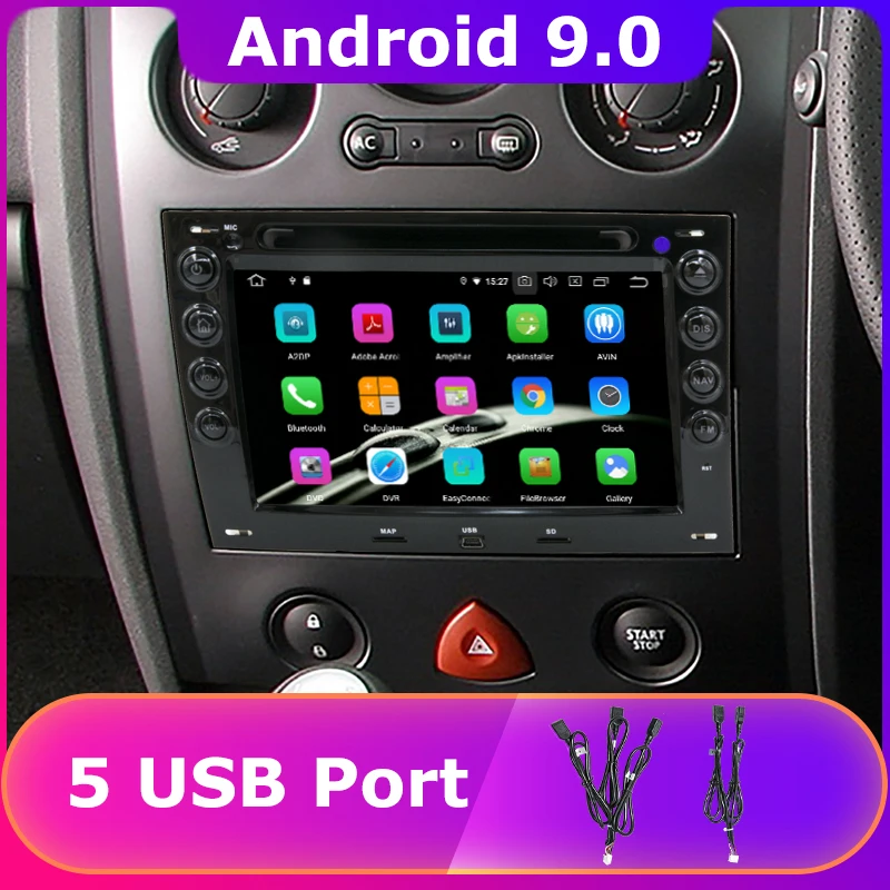 Sale 5 USB Port PX6/Octa Core Android 9.0 Car DVD Player for Renault Megane 2 ii 2003-2010 Car GPS Radio DSP Android Auto Multimedia 0