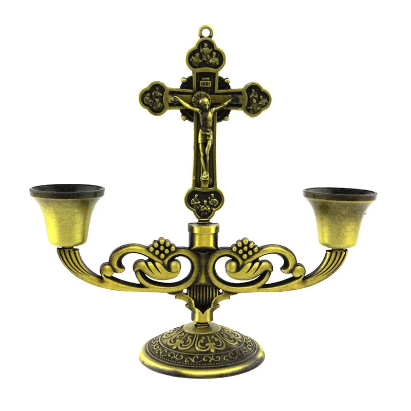 HeyMambaBronzeMetalCandleHoldersChristianCandlestickholderHome