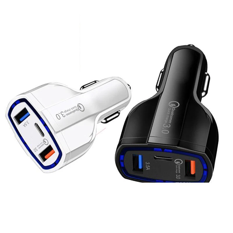 Автомобильное зарядное устройство QC 3 0 с двумя USB-портами 35 Вт 7 а | Мобильные