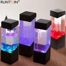 

LED Desktop Light Jellyfish Tropical Fish Aquarium Tank LED Lamp Relaxing Bedroom Bedside Mood Atmosphere Night Light Room Decor