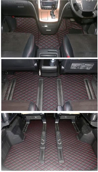 

Good! Custom full set car floor mats + trunk mat for Right Hand Drive Toyota Alphard 7 8 seats 2014-2008 waterproof car carpets