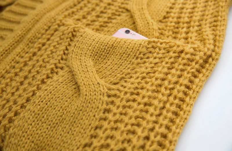 OMCHION Casaco Feminino зимние корейские свободные длинные повседневные кардиганы для женщин толстый негабаритный свитер с петельками пальто теплая куртка LP205