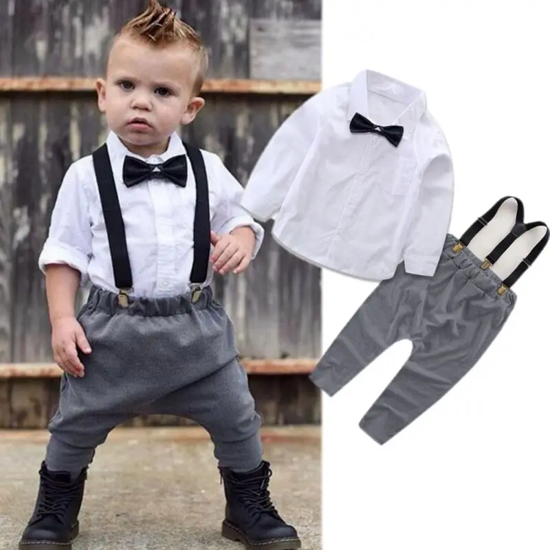 little boy outfit with suspenders