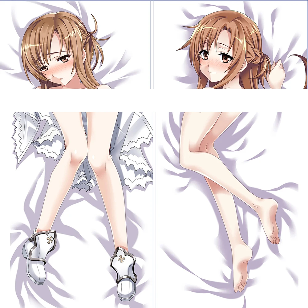 

MMF Sword Art Online (SAO) Anime Characters Asuna Yuuki Pillow Cover Sōdo Āto Onrain GGO Yuuki Asuna Dakimakura Body Pillowcase