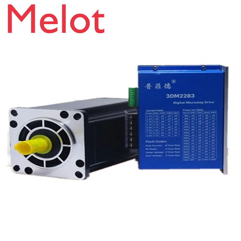 

110 three-phase stepper motor set 220V 110BYG350B 12N M + drive 3DM2283
