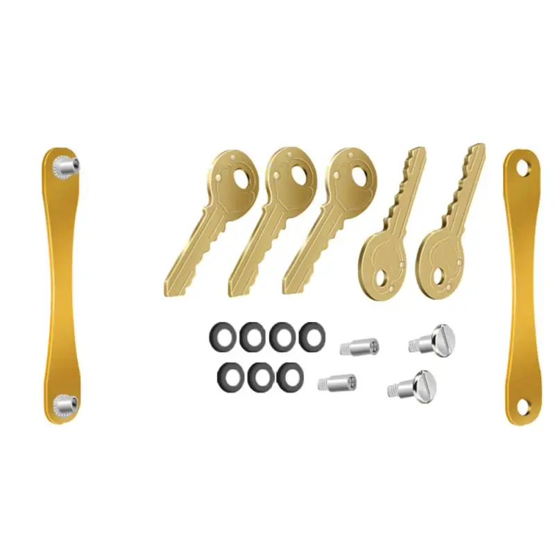 Многофункциональный алюминиевый брелок, гибкий компактный держатель для ключей, идеальный подарок, брелок до 8 или 14 стандартного размера