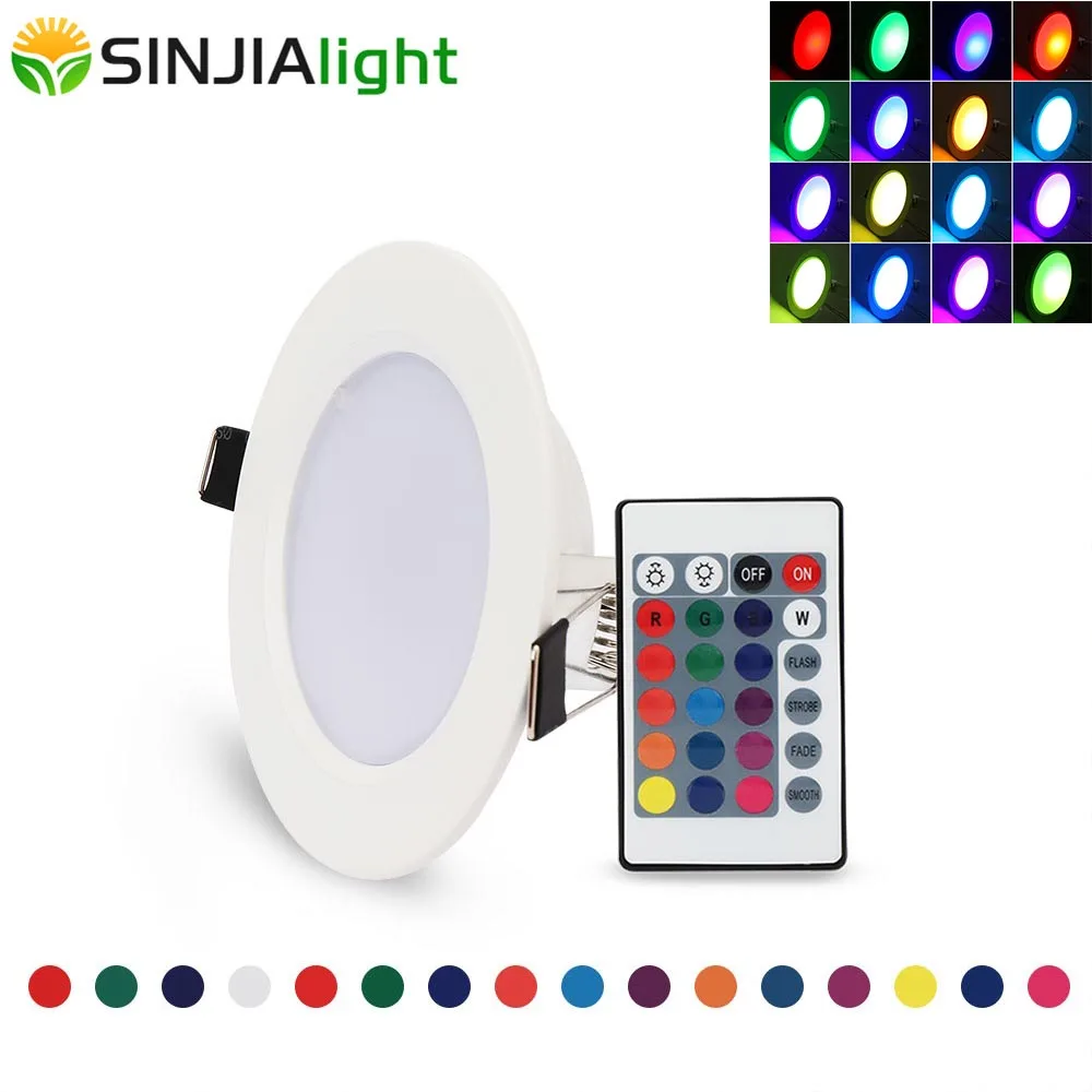 Светодиодная панель RGB 5 Вт/10 Вт круглая потолочная лампа с дистанционным