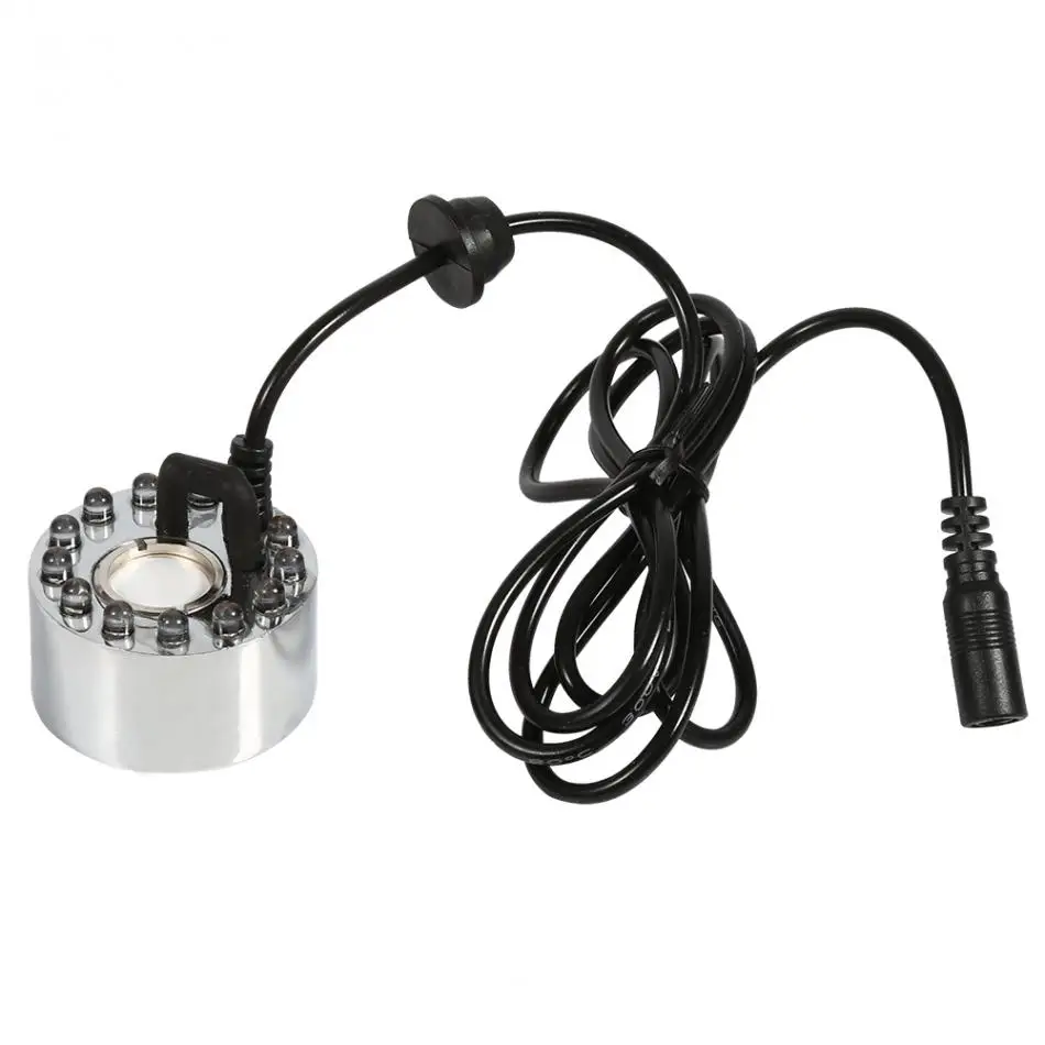 20mm 12 LED Mist Maker Fogger Fog Water Fountain Pond Atomizer Mini Air Humidifier Landscape Decoration_voghion.com