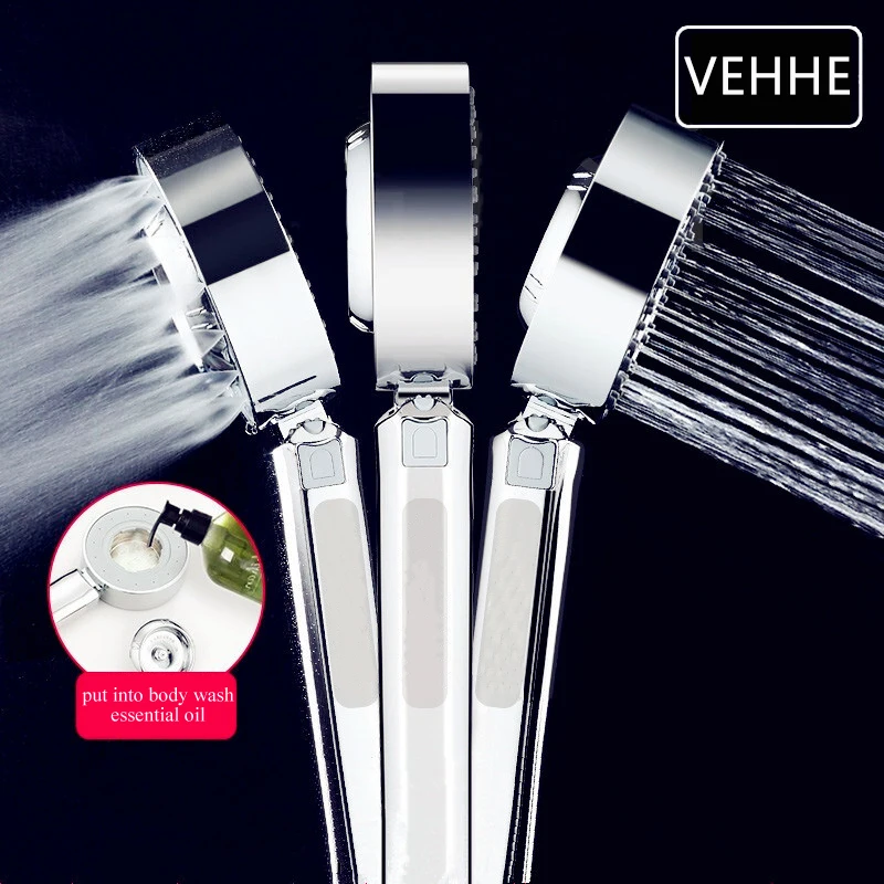 Double sided High Pressure 3 In 1 Water Saving Showerhead Bathroom can