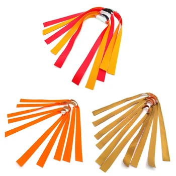 

10pcs/lot Slingshot Powerful Elastic Flat Rubber Band Practical Hunting Sports Natural Latex Catapult Kit Set Slingshot 1 2