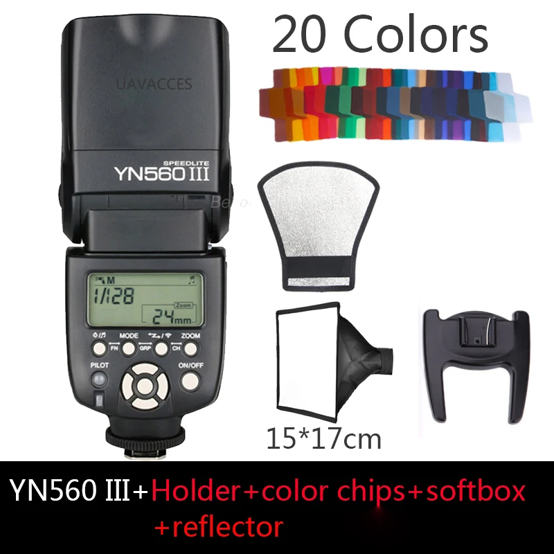 YONGNUO YN560 III IV Беспроводная основная Вспышка Speedlite для Nikon для Canon/Olympus/Pentax камера софтбокс Отражатель фотография - Цвет: SET 3