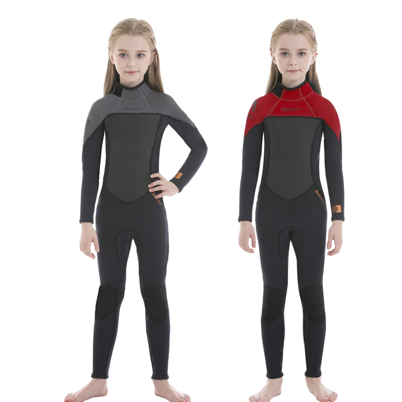 Girls Thick Swimsuit Boys Neoprene Surf Wetsuit 2.5mm Underwater Free Diving Suit Jellyfish Scuba Swimwear Children Bathing Set 5