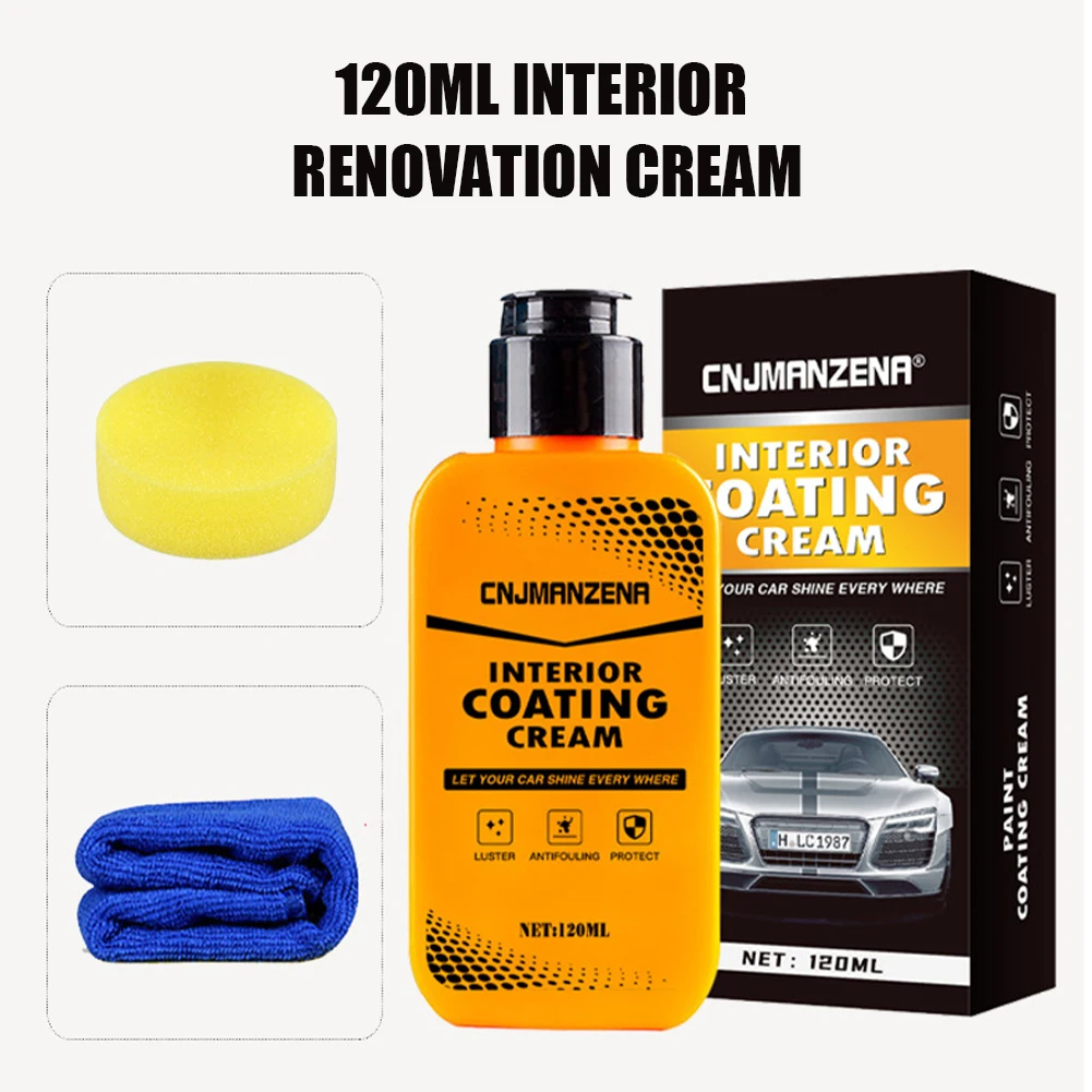 Car Paint Cleaner Cnjmanzena Car Coating Agent Auto Paint Cleaner Interior Leater Plastic Part Maintenance Refurbishing AgentCar Wax Crystal Plating Set Hard Glossy Wax Layer Covering Paint Surface Coating Formula Waterproof Film Car Polish Dropshipping meguiars scratchx